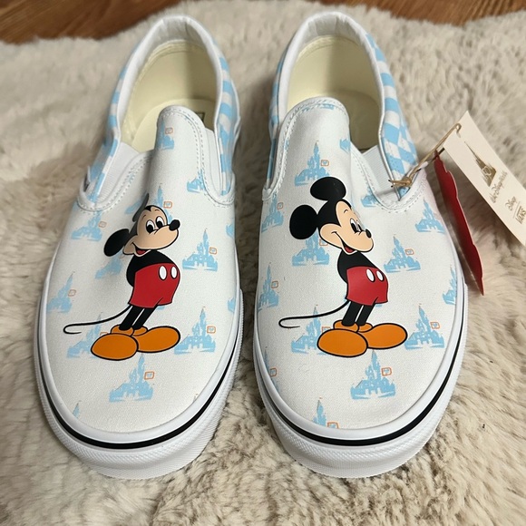 VANS x 2022 Disney Parks 50th Anniversary Mickey Mouse Slip On Shoes, Mens 12 - Picture 1 of 12